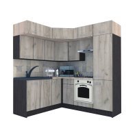 Bucatarie de Colt BIG GENA NEW DR. 180-210, Wenge / Decor K002